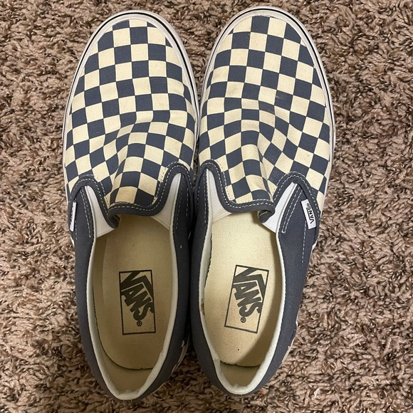 Shoes - Blue checkered vans